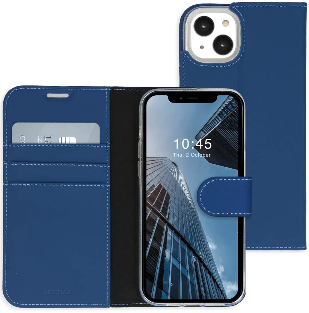 Accezz Hoesje iPhone 14 Plus Donkerblauw - 3 Pasjes