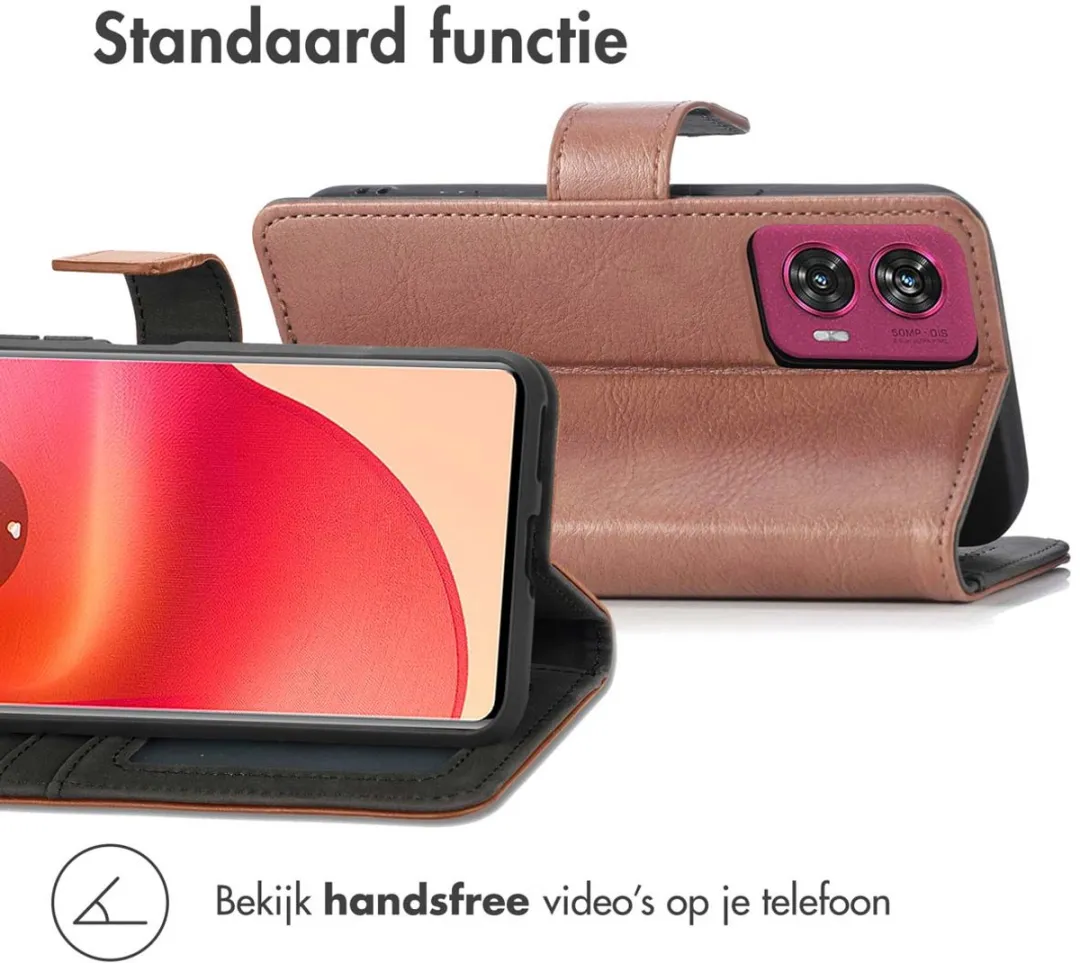 Imoshion Hoesje Motorola Edge 50 Fusion 3 Stuks - Bruin