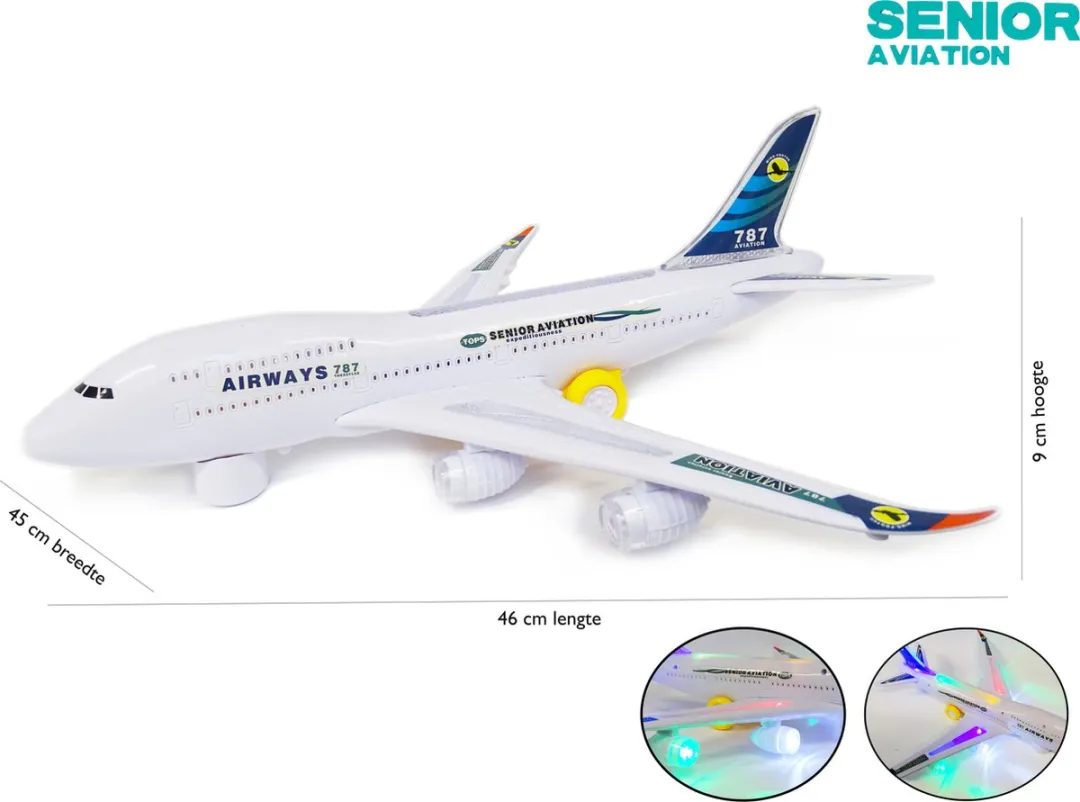 YJ Toys Senior Aviation Airways 787 Speelgoedvliegtuig