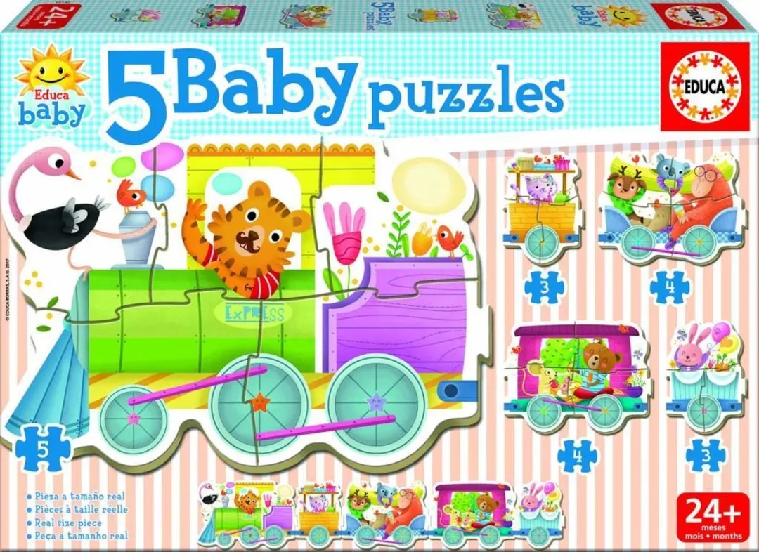 Educa Trein met Dieren Puzzel 19 Stuks