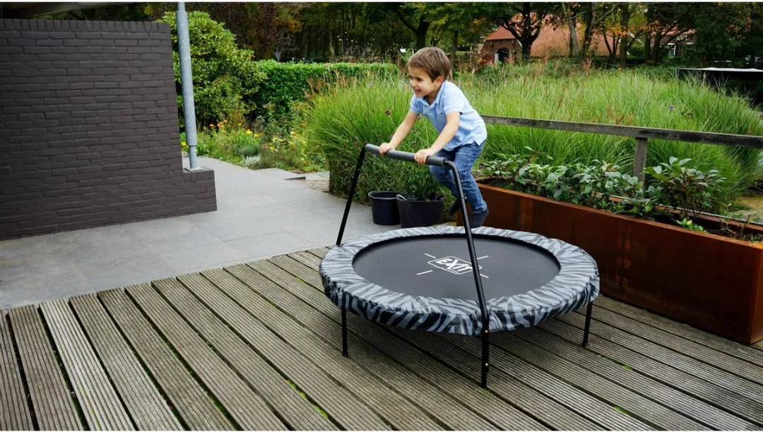 EXIT Tiggy Junior Trampoline 140cm - Zwart/Grijs