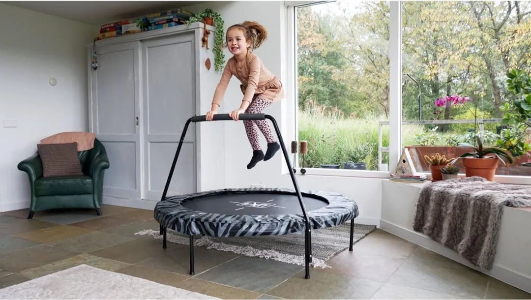 EXIT Tiggy Junior Trampoline 140cm - Zwart/Grijs - afbeelding 6 van 6