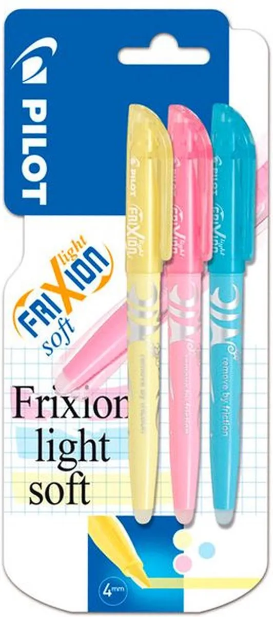 Pilot Frixion Soft Pastel Markeerstiften - 3 Stuks - afbeelding 6 van 6