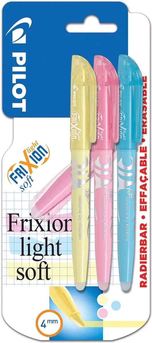 Pilot Frixion Soft Pastel Markeerstiften