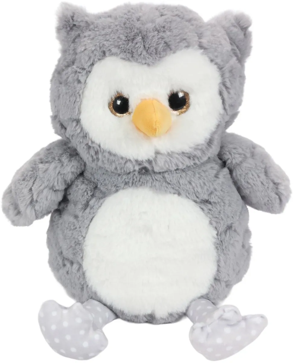 PIA Soft Toys Uil - 28 cm Grijs