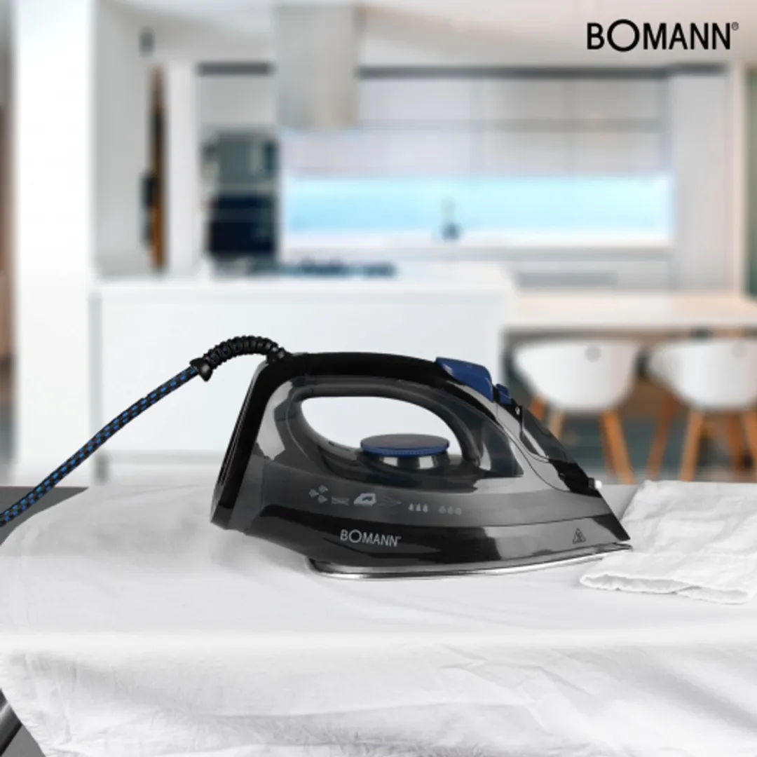 Bomann DB 6003 CB Stoomstrijkijzer 1800W - 150ml - Zwart/Blauw