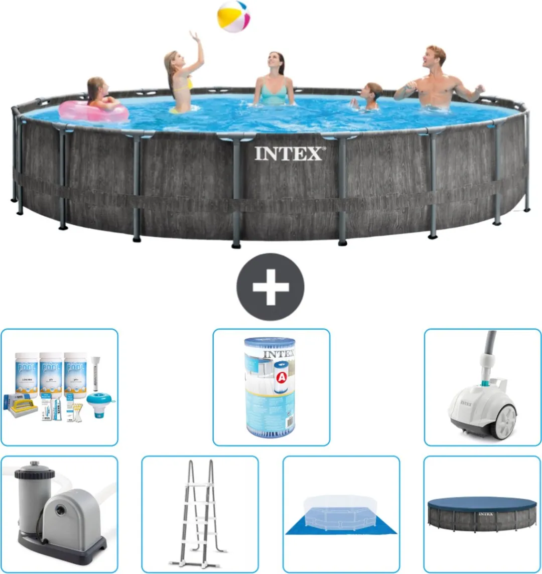 Intex Prism Frame Zwembad 549x122cm - Grijs