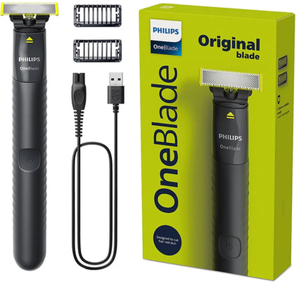 Philips Norelco OneBlade QP1424/10 Scheerapparaat - Houtskool
