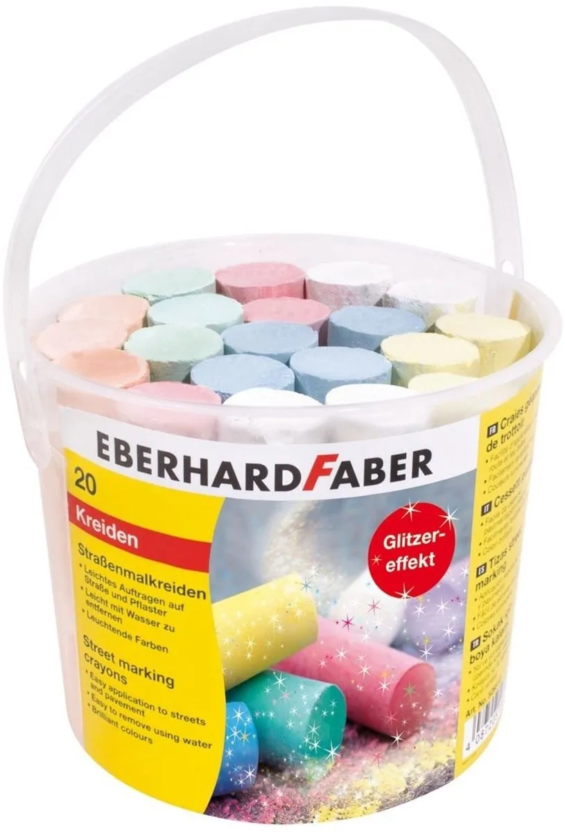 Eberhard Faber Stoepkrijt Glitterkleur - 20 Stuks EF-526520