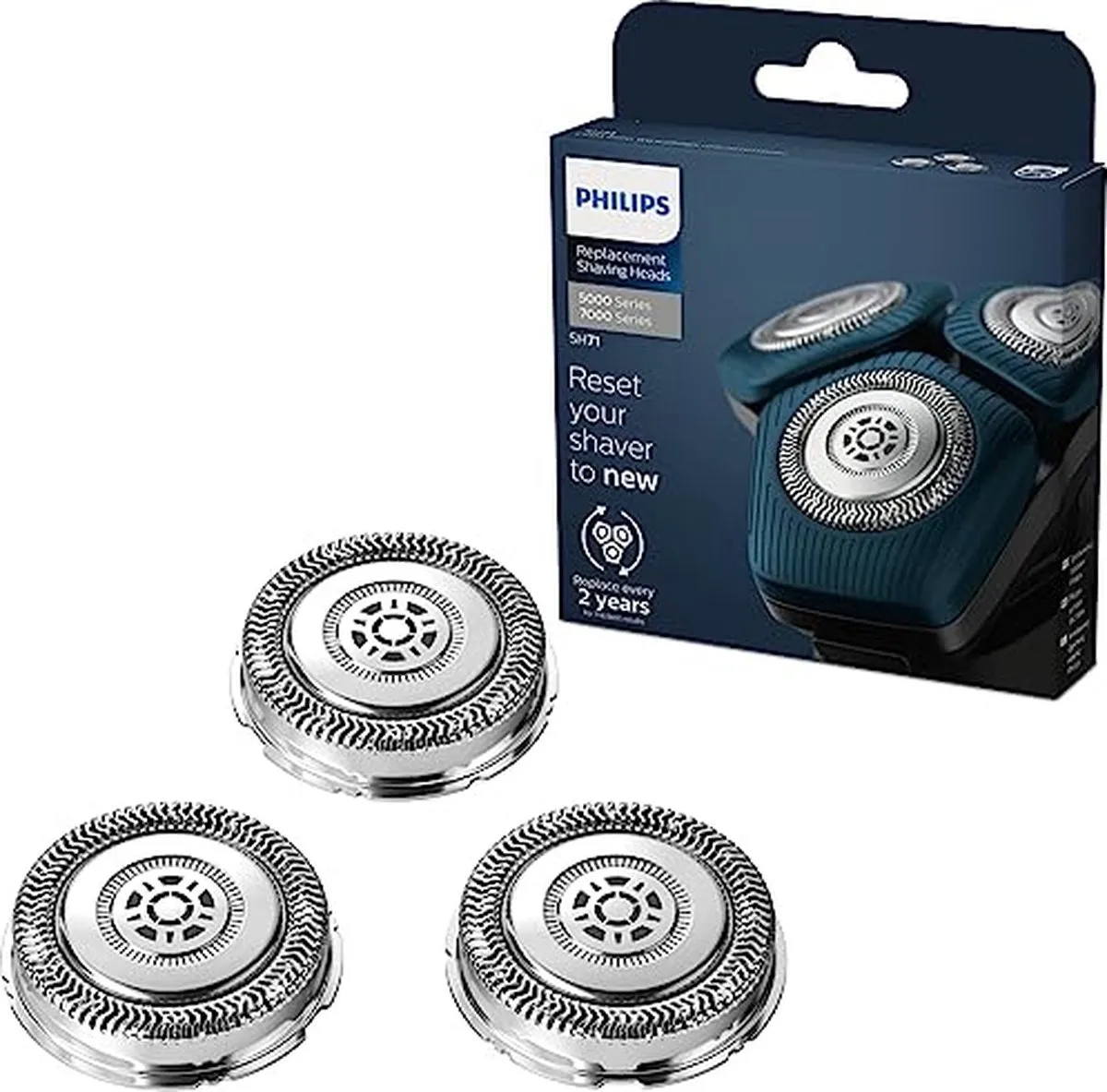 Philips Series 7000 SH7150 Scheerkoppen - 3 Stuks - Blauw