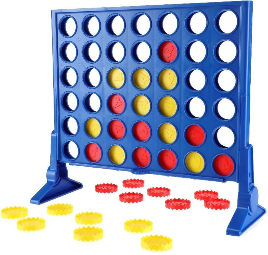 Hasbro HG 4 op 'n rij - Speelraam met 42 schijfjes