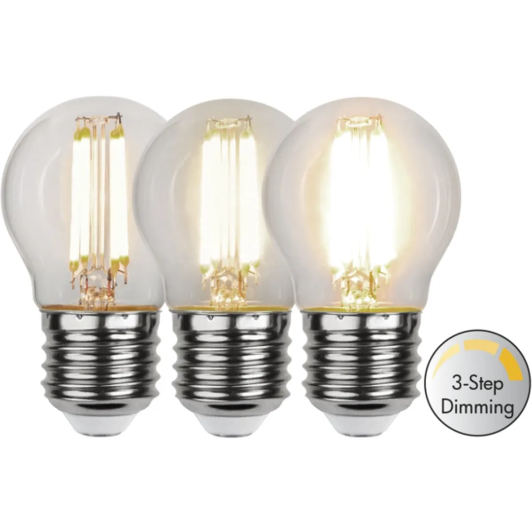 Star Trading 3-Standen Bol E27 4.2W Warm Wit - 3 Stuks