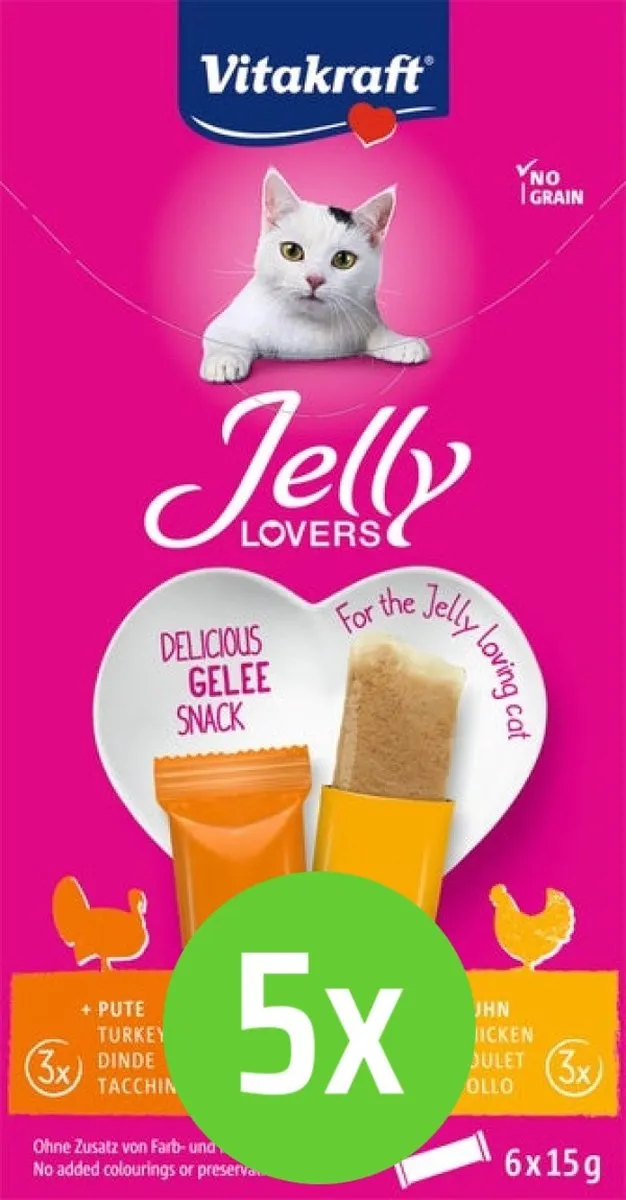 Vitakraft Kattensnack Jelly Lovers Kip & Kalkoen