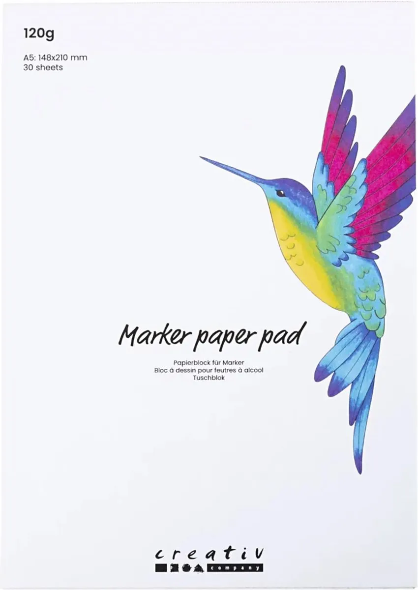 Creativ Company Papierblok Marker A5 120gr - 30 Vel Multicolor