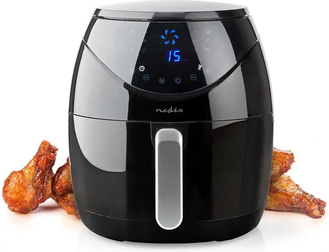 Nedis Heteluchtfriteuse 6.5L - 1800W - 12 Programma's - Zwart
