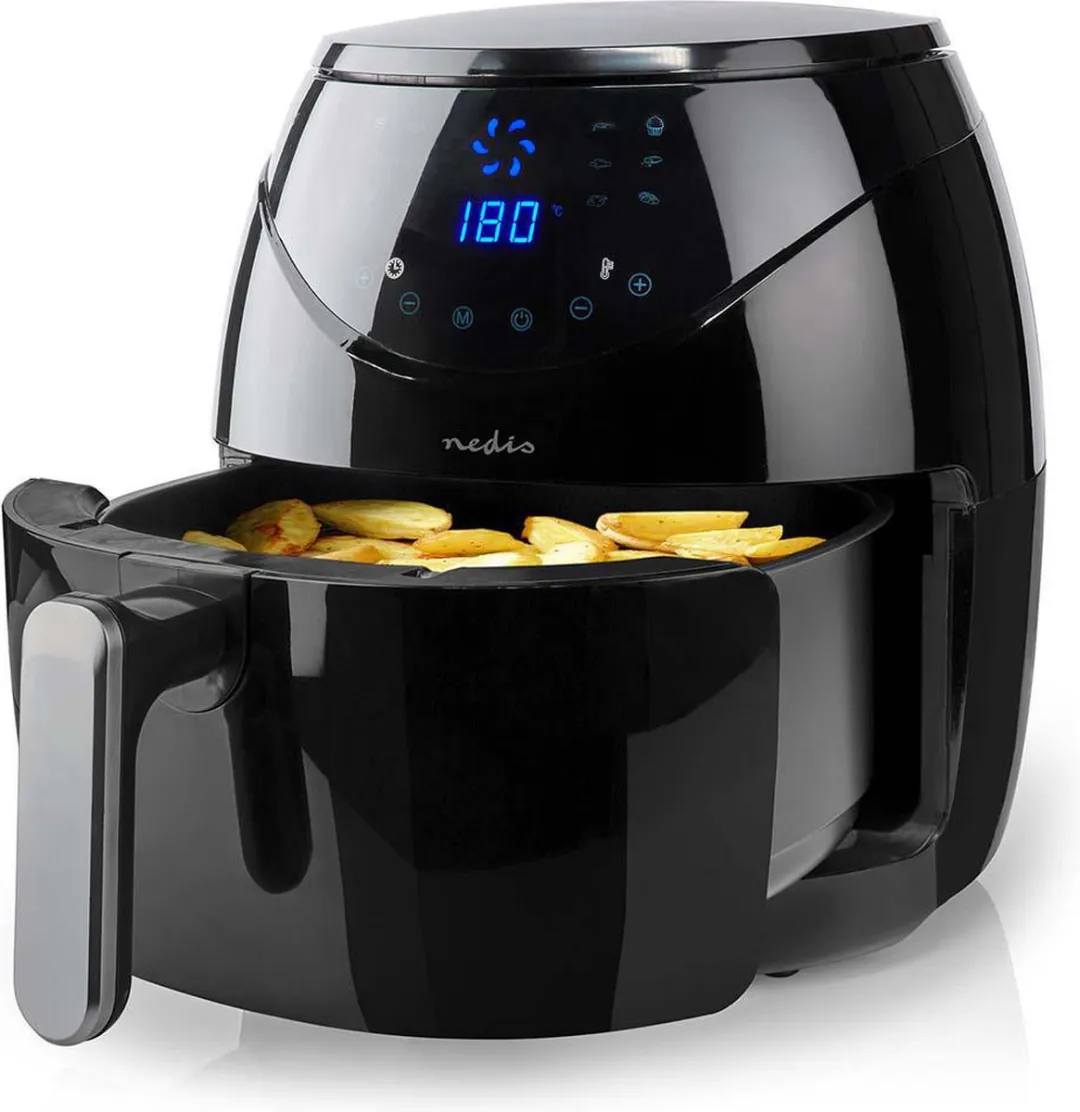 Nedis Heteluchtfriteuse 6.5L - 1800W - 12 Programma's - Zwart