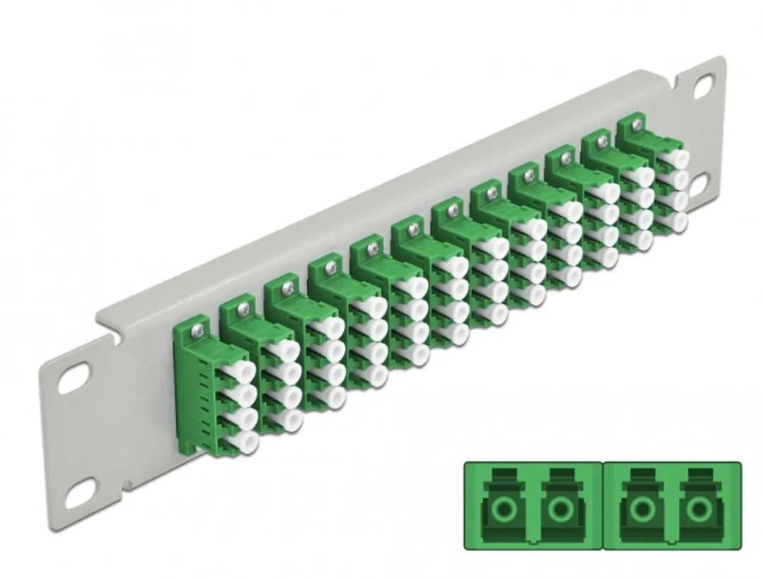 Delock 10" Fiber Optic Patch Panel 12 Port LC Quad