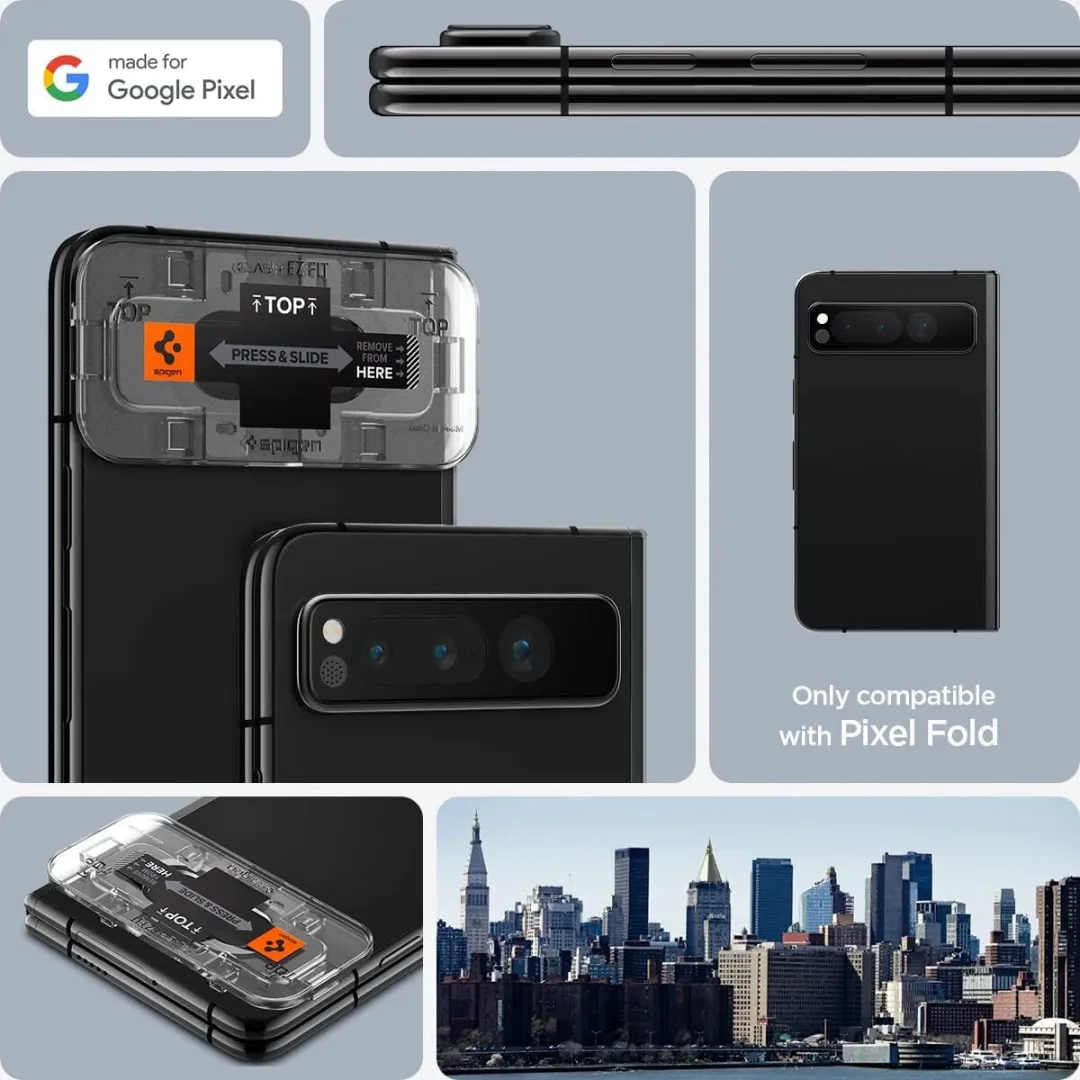 Spigen Optik EZ Fit Google Pixel Fold Camera Lens Protector - 2 Stuks - afbeelding 5 van 6