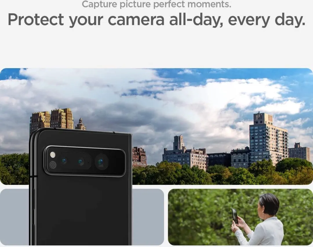 Spigen Optik EZ Fit Google Pixel Fold Camera Lens Protector - 2 Stuks - afbeelding 6 van 6