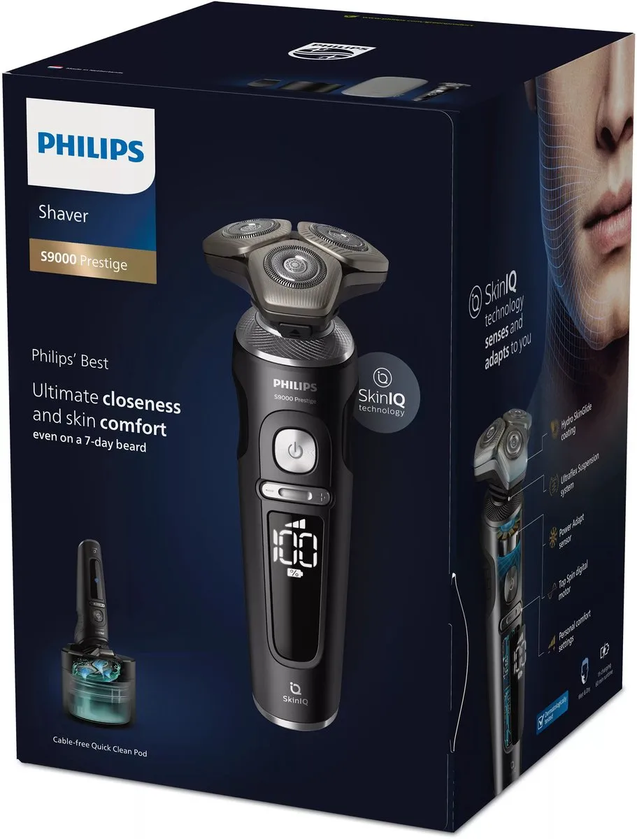Philips SP9840/32 Nat & Droog Scheerapparaat - 3 Mesjes - Grijs