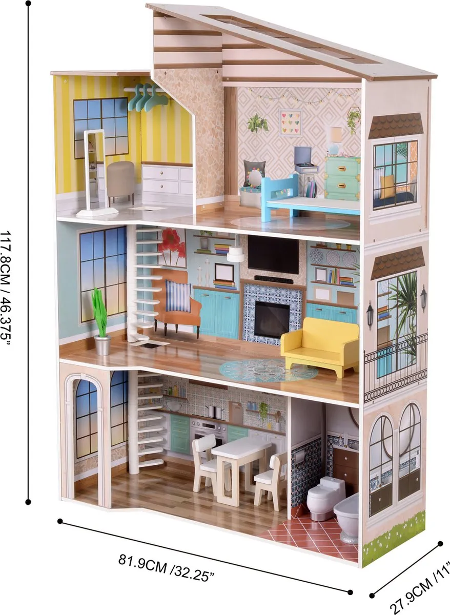 Teamson Kids Poppenhuis Accessoires - 17 Stuks - Veelkleurig
