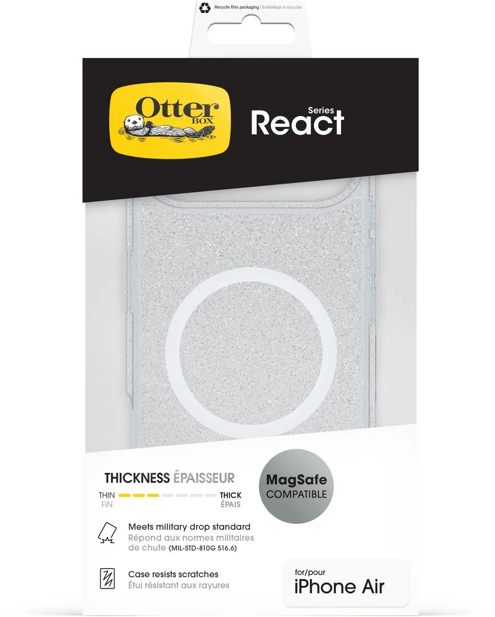 OtterBox React MagSafe 77-99279 - iPhone Air Hoesje - Transparant