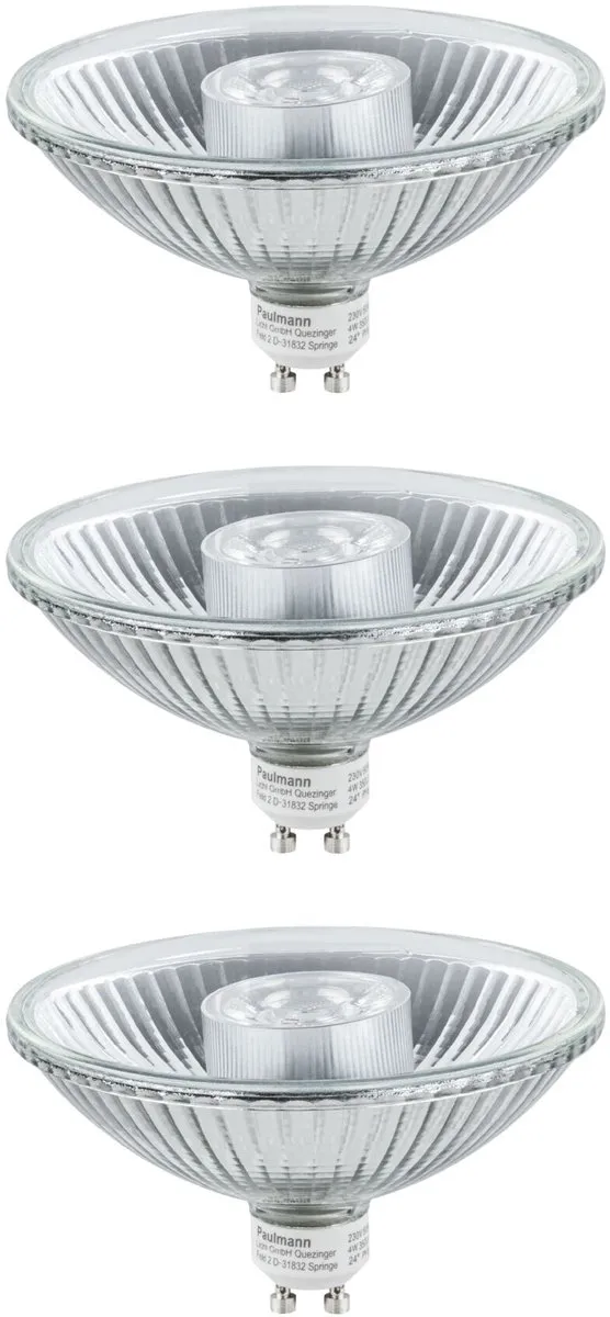 Paulmann LED Reflector QPAR111 GU10 Set 3x4W 2700K