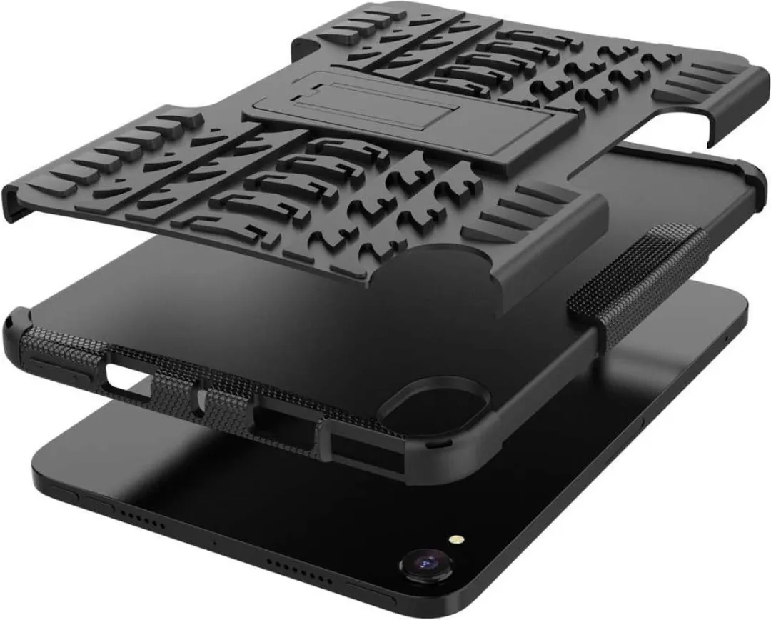 Just in Case Rugged Hybrid Case iPad mini 6 - Zwart