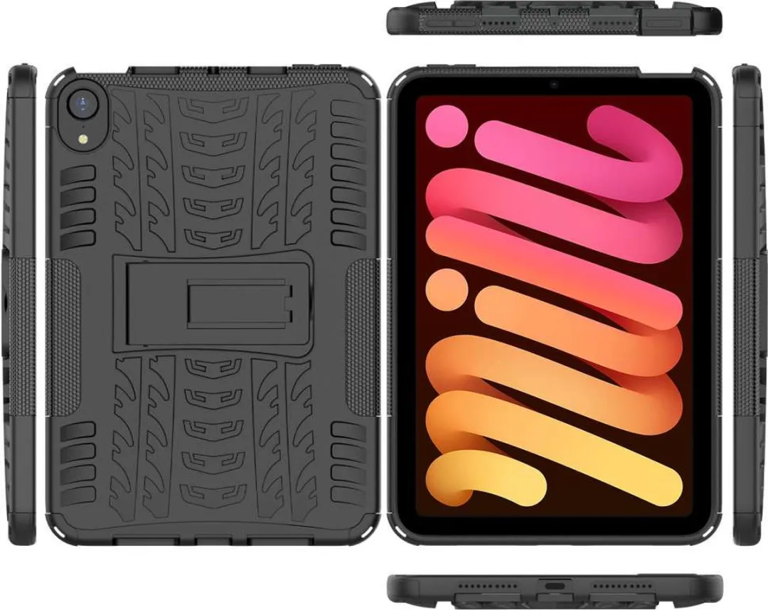 Just in Case Rugged Hybrid Case iPad mini 6 - Zwart