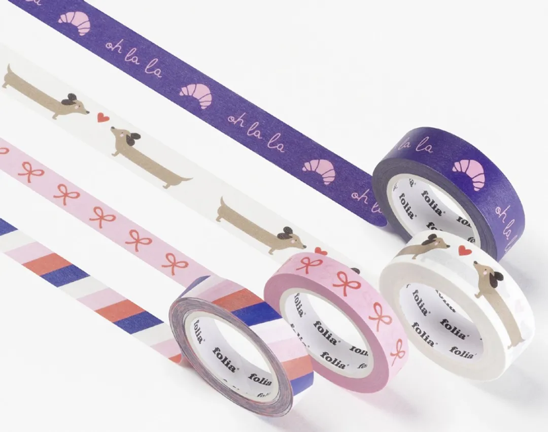 Folia Decoratieve Washi Tape 'PARISIENNE' - 4 Rollen