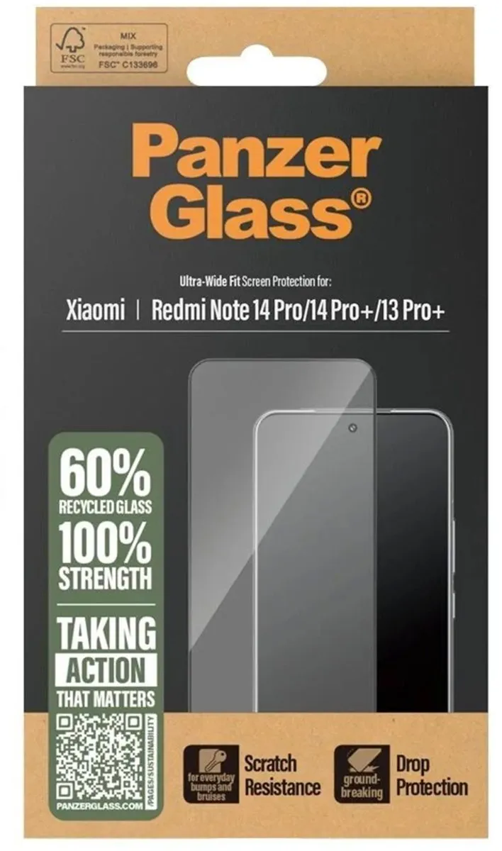 PanzerGlass Ultra-Wide Screenprotector Xiaomi Redmi Note 14 Pro