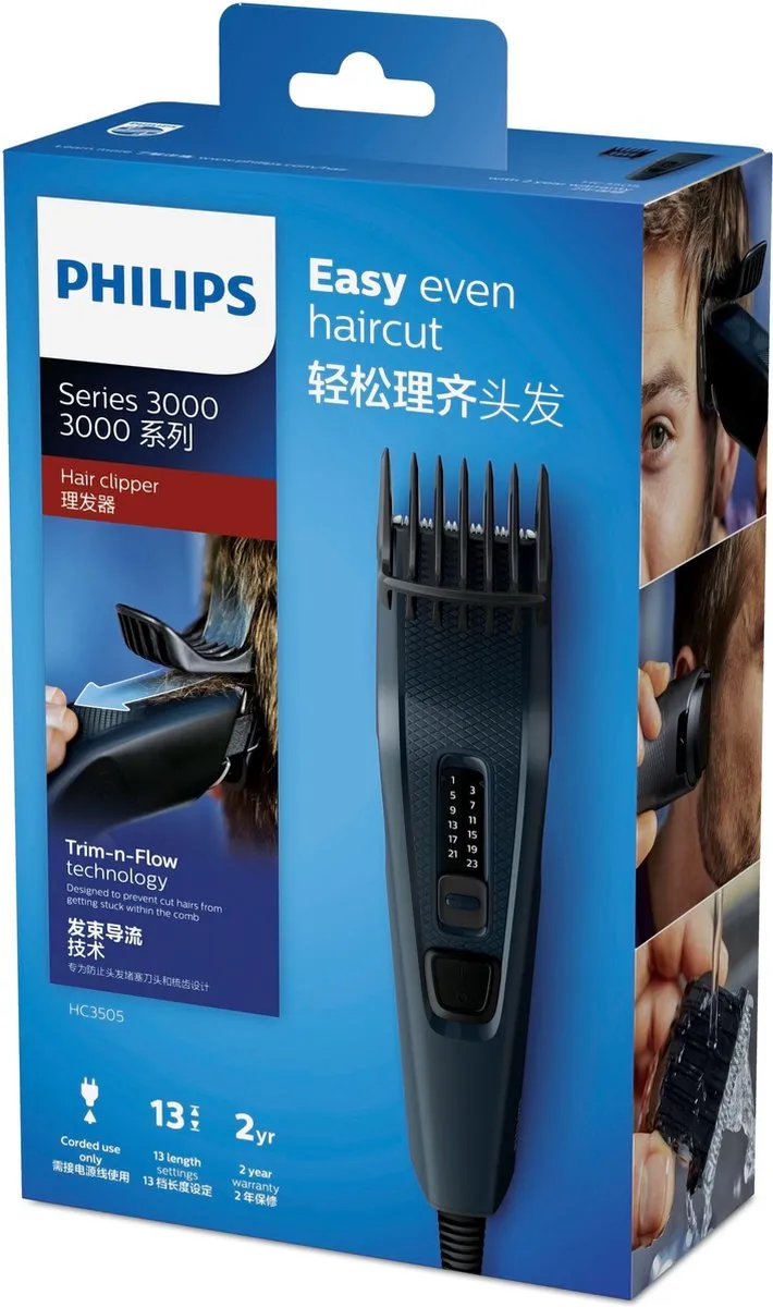 Philips Series 3000 HC3505/15 Tondeuse - Zwart/ Groen