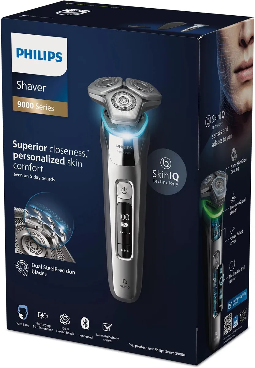 Philips SHAVER Series 9000 S9975/35 Elektrisch Scheerapparaat - 3 Mesjes - Zilver