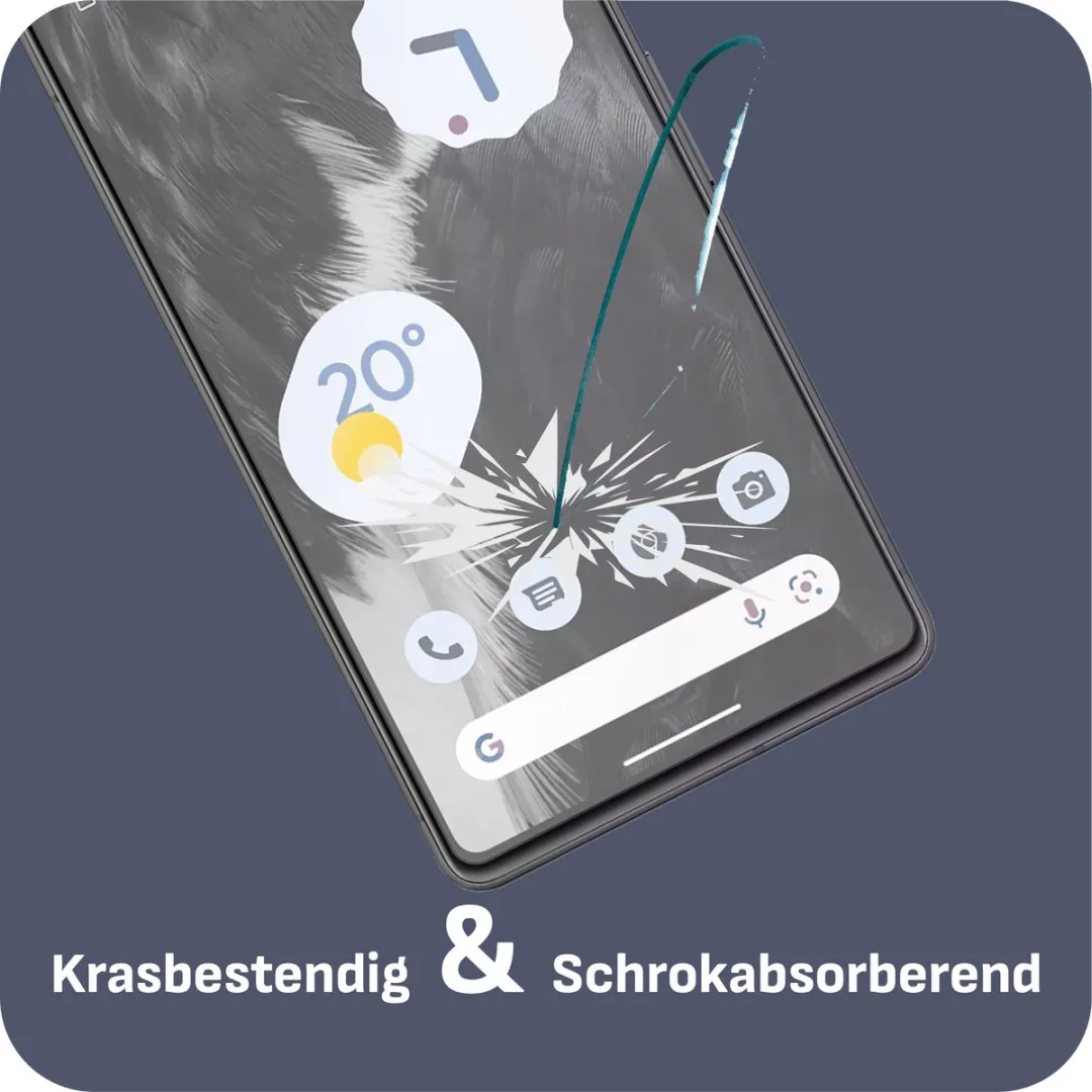 Just in Case Cazy Screenprotector Google Pixel 7A - 1 Stuk Transparant - afbeelding 5 van 6