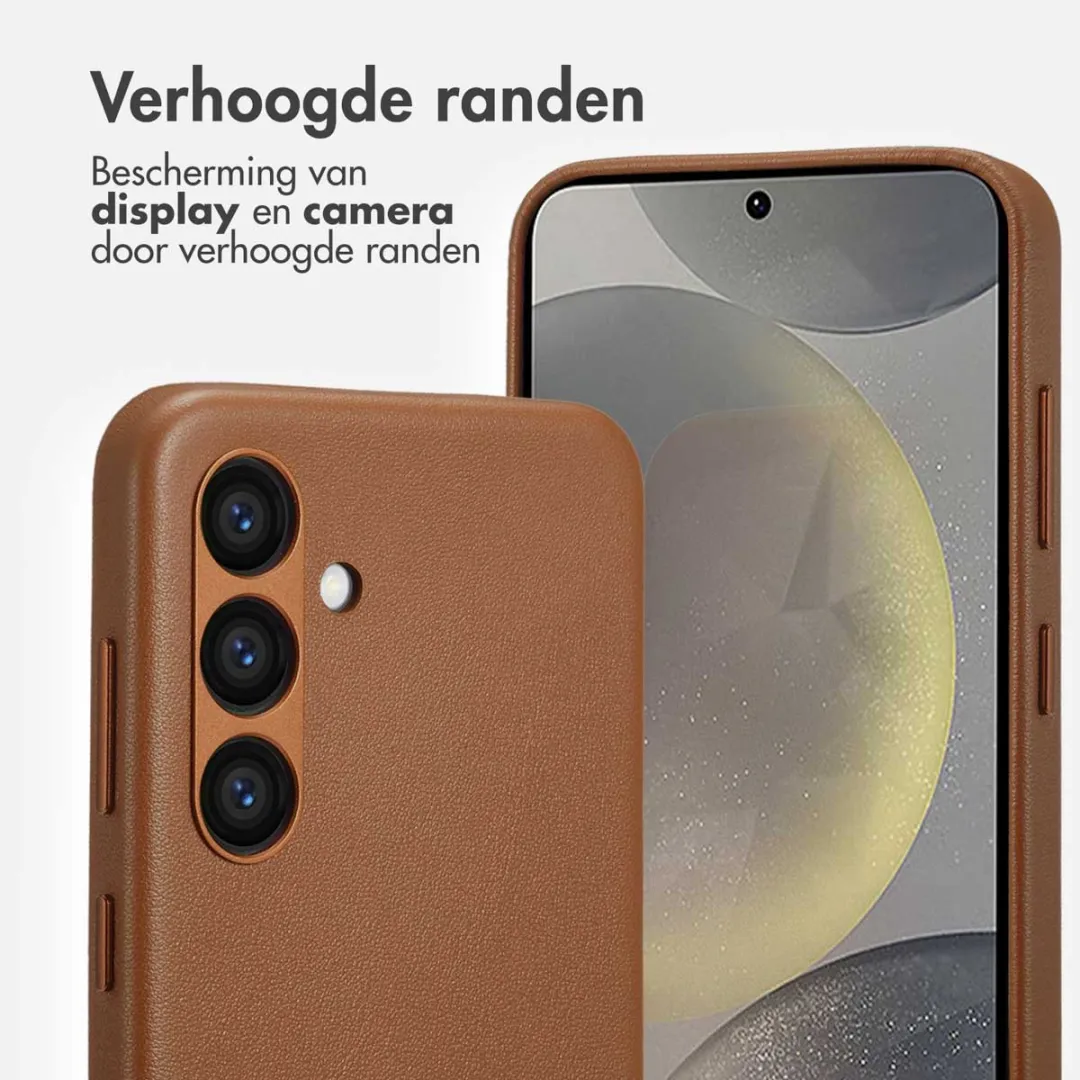 Accezz Hoesje Samsung Galaxy S24 - Magnetische Leather Backcover Sienna Brown - afbeelding 3 van 6