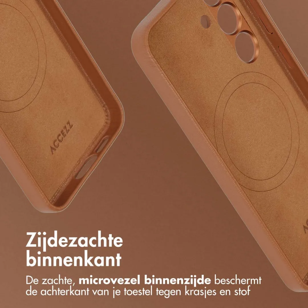 Accezz Hoesje Samsung Galaxy S24 - Magnetische Leather Backcover Sienna Brown - afbeelding 5 van 6