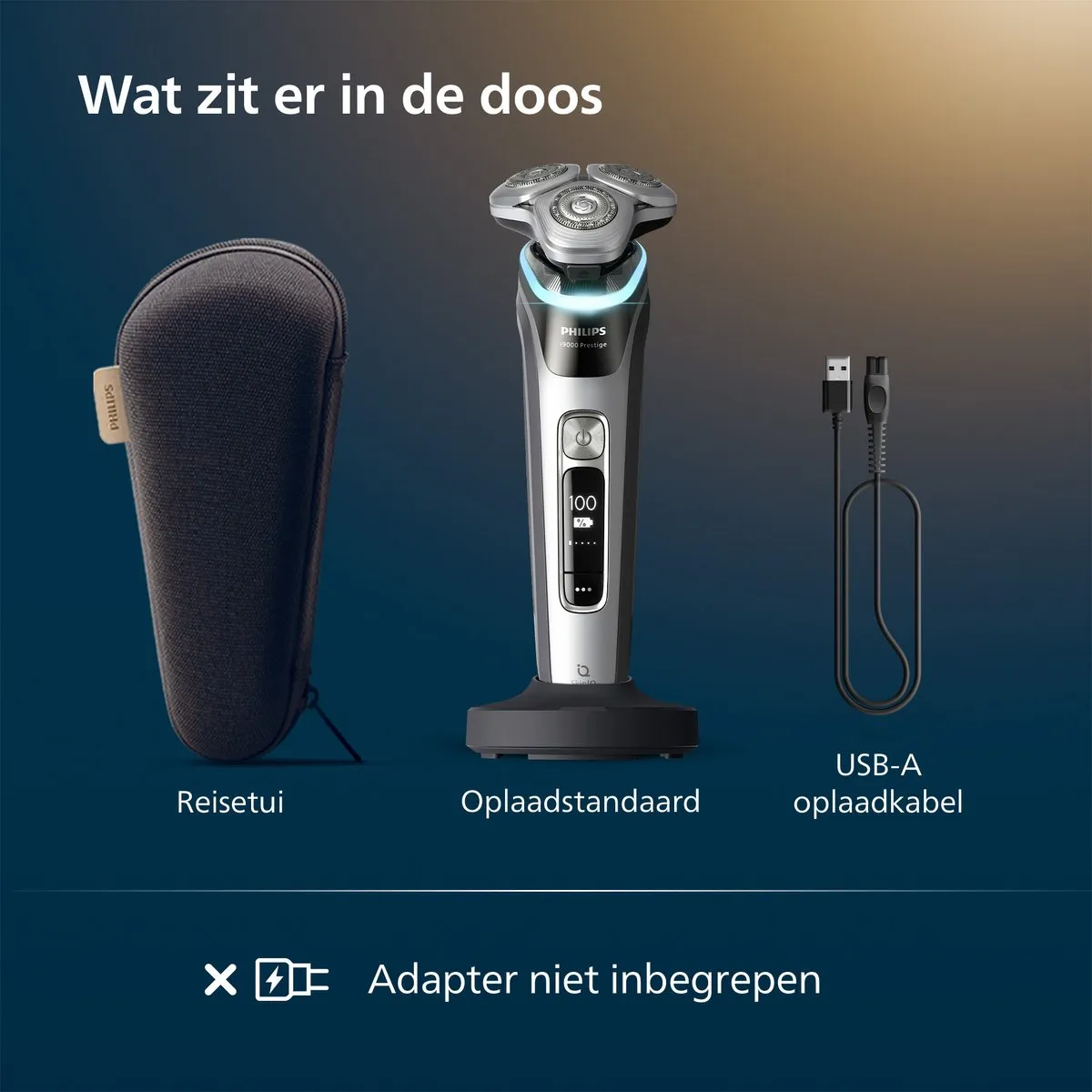Philips Shaver i9000 XP9204/10 Elektrisch Scheerapparaat - Zilver