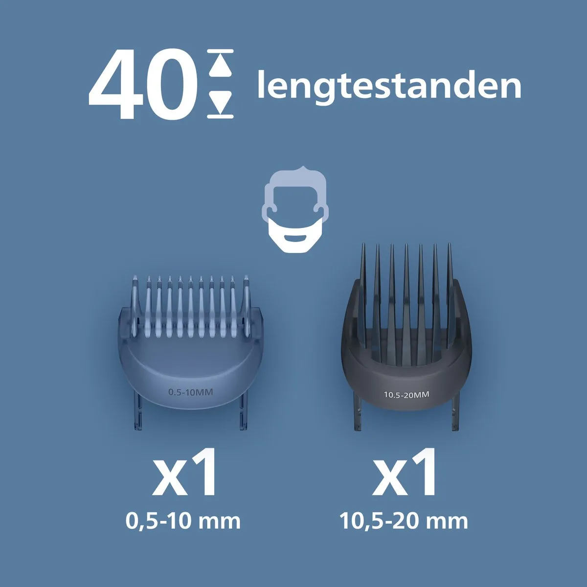 Philips Series 3000 BT3660/15 Baardtrimmer - 2 Opzetkammen - Donkergrijs