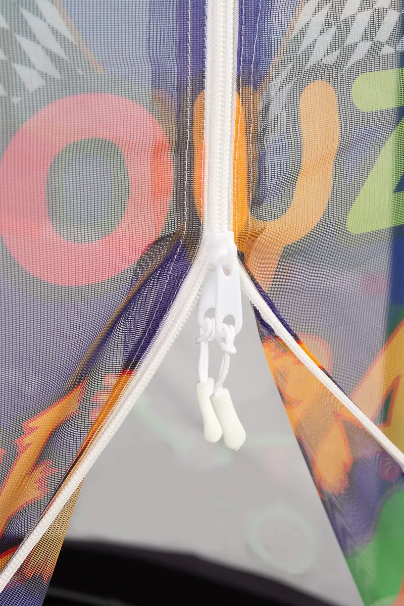 Mini Trampoline Met Veiligheidsnet - Race Thema - Trampolines Voor Kinderen - Peuter Buitenspeelgoed - Kindertrampoline - Ø 100 CM