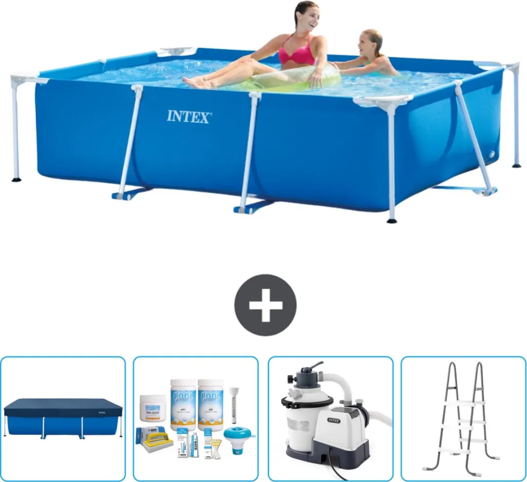 Intex Rechthoekig Frame Zwembad 220x150x60cm - Blauw