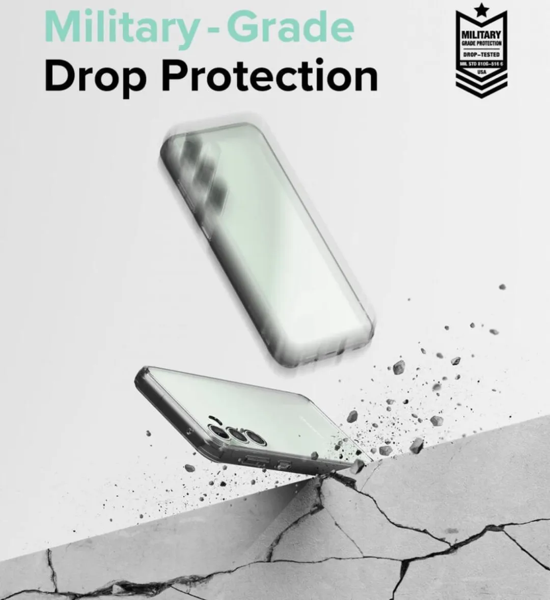 Ringke Fusion Hoesje Samsung Galaxy S23 FE - Antikrascoating - Transparant Zwart