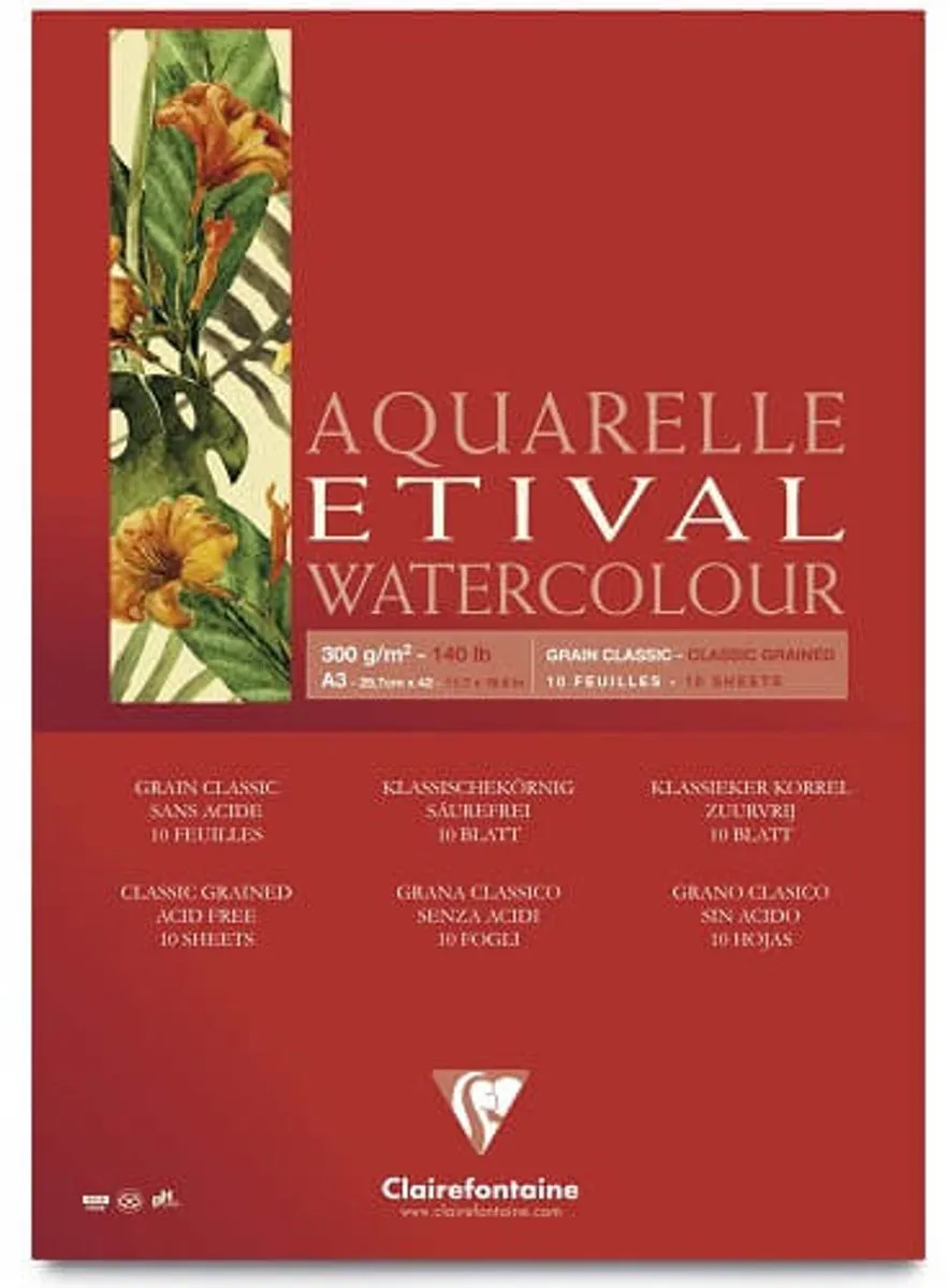 Clairefontaine Etival Grain Classic Aquarelpad A3