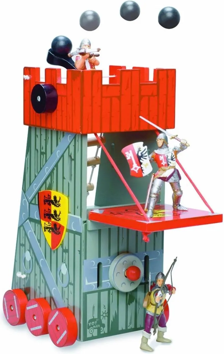 Le Toy Van Houten Stormtoren L4PC-00076593 - 18,5x14x31cm - Rood/Grijs/Zwart/Geel