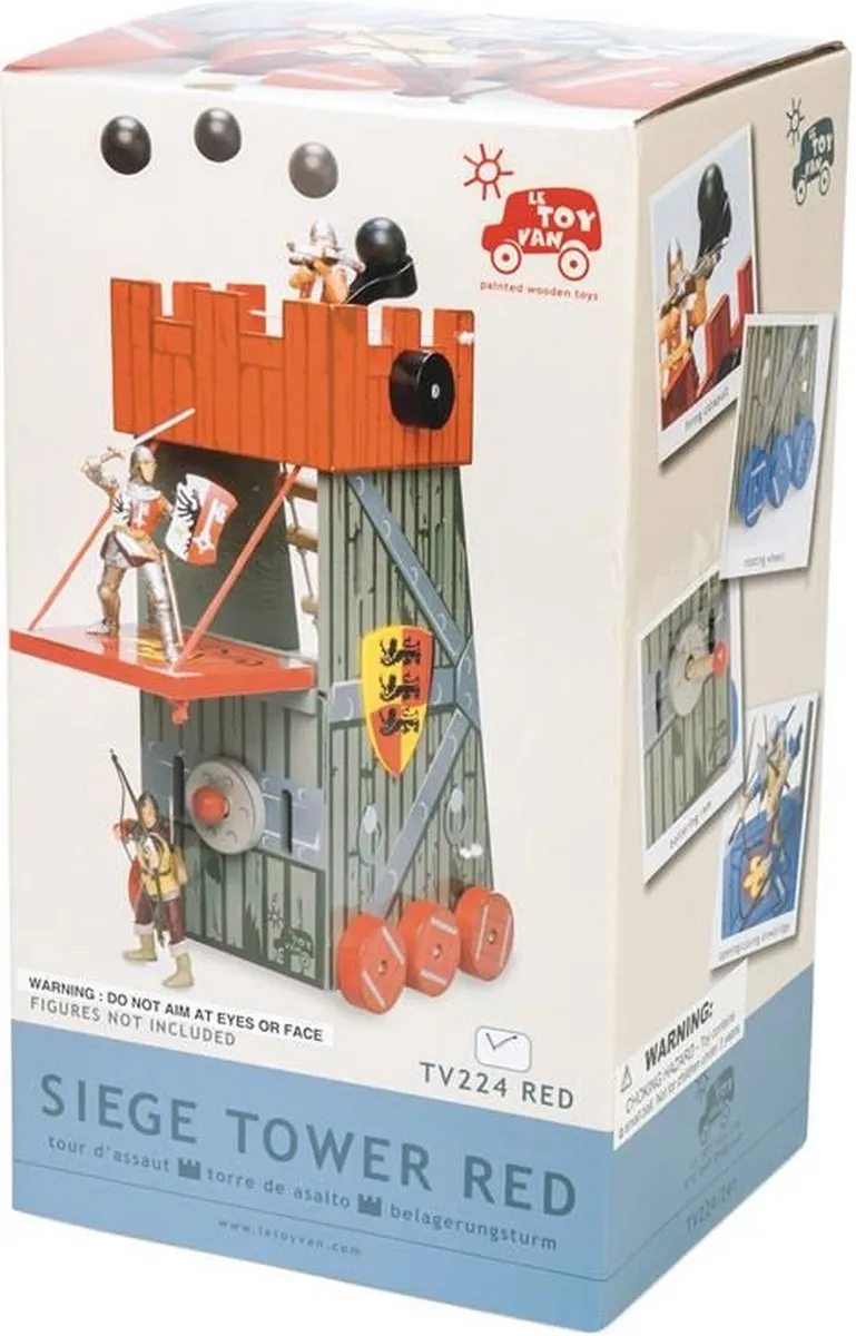 Le Toy Van Houten Stormtoren L4PC-00076593 - 18,5x14x31cm - Rood/Grijs/Zwart/Geel