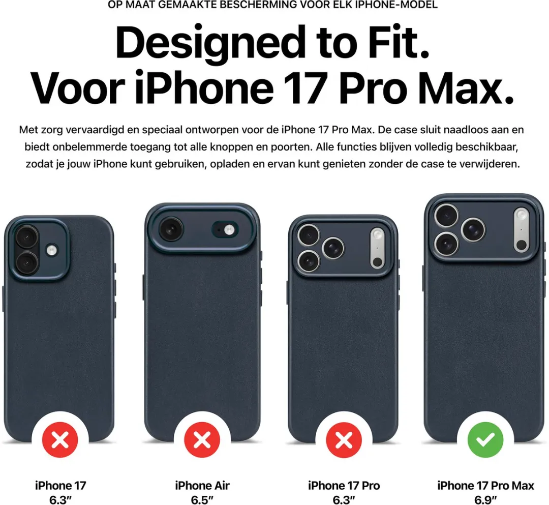 Decoded DDCW-17PM-NV Hoesje iPhone 17 Pro Max - Navy Blauw