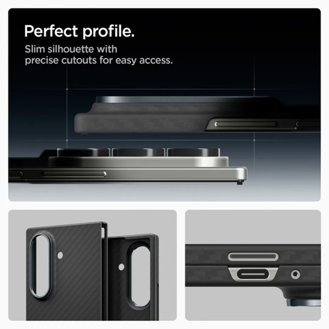 Spigen Airskin Aramide Hoesje Zwart - Samsung Galaxy Z Fold 7 Ultra