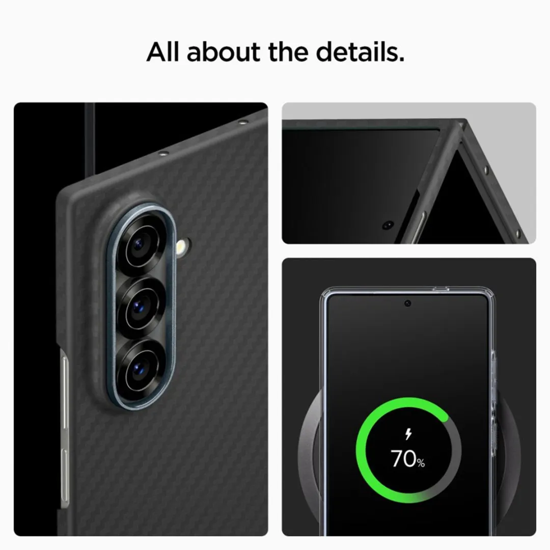 Spigen Airskin Aramide Hoesje Zwart - Samsung Galaxy Z Fold 7 Ultra - afbeelding 6 van 6