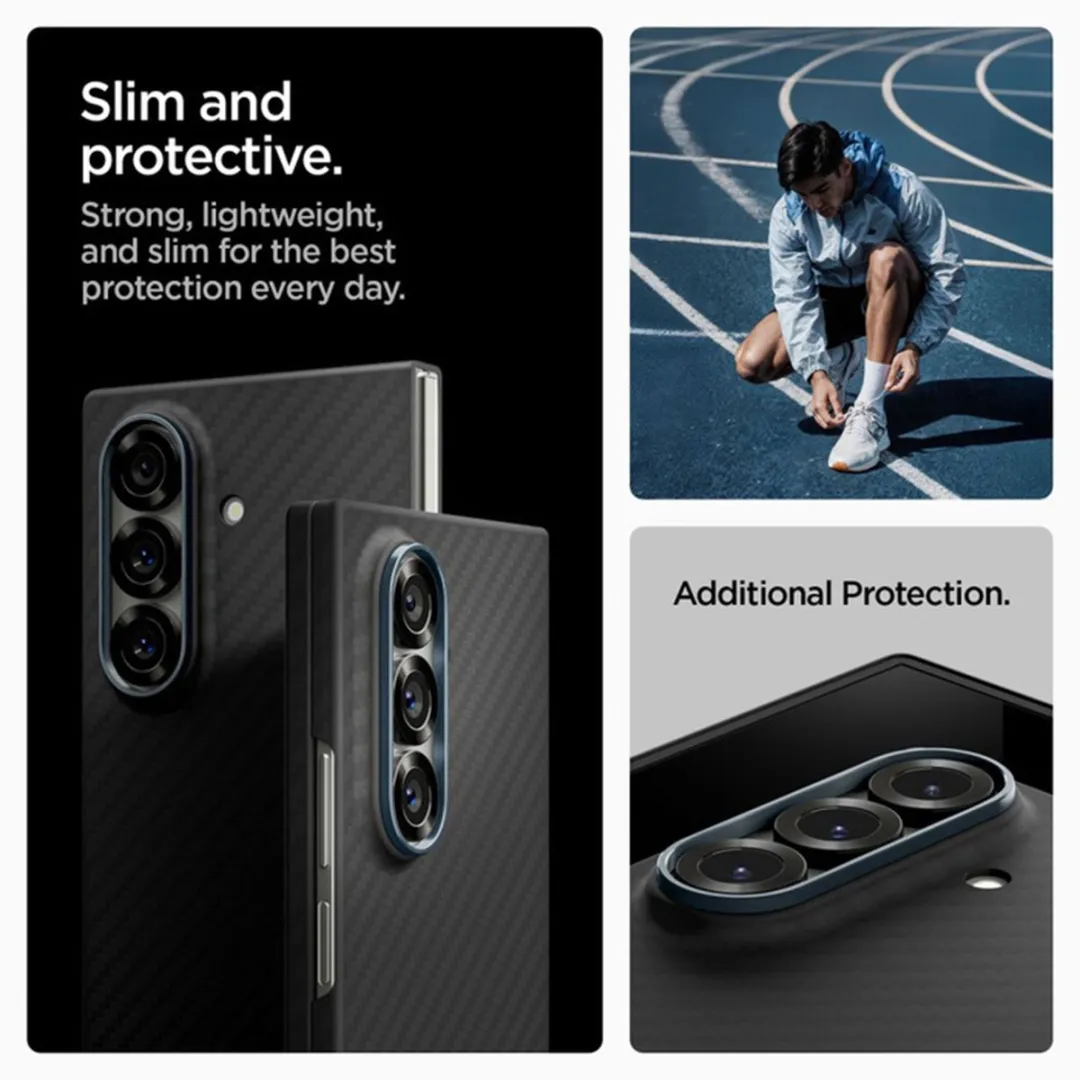 Spigen Airskin Aramide Hoesje Zwart - Samsung Galaxy Z Fold 7 Ultra