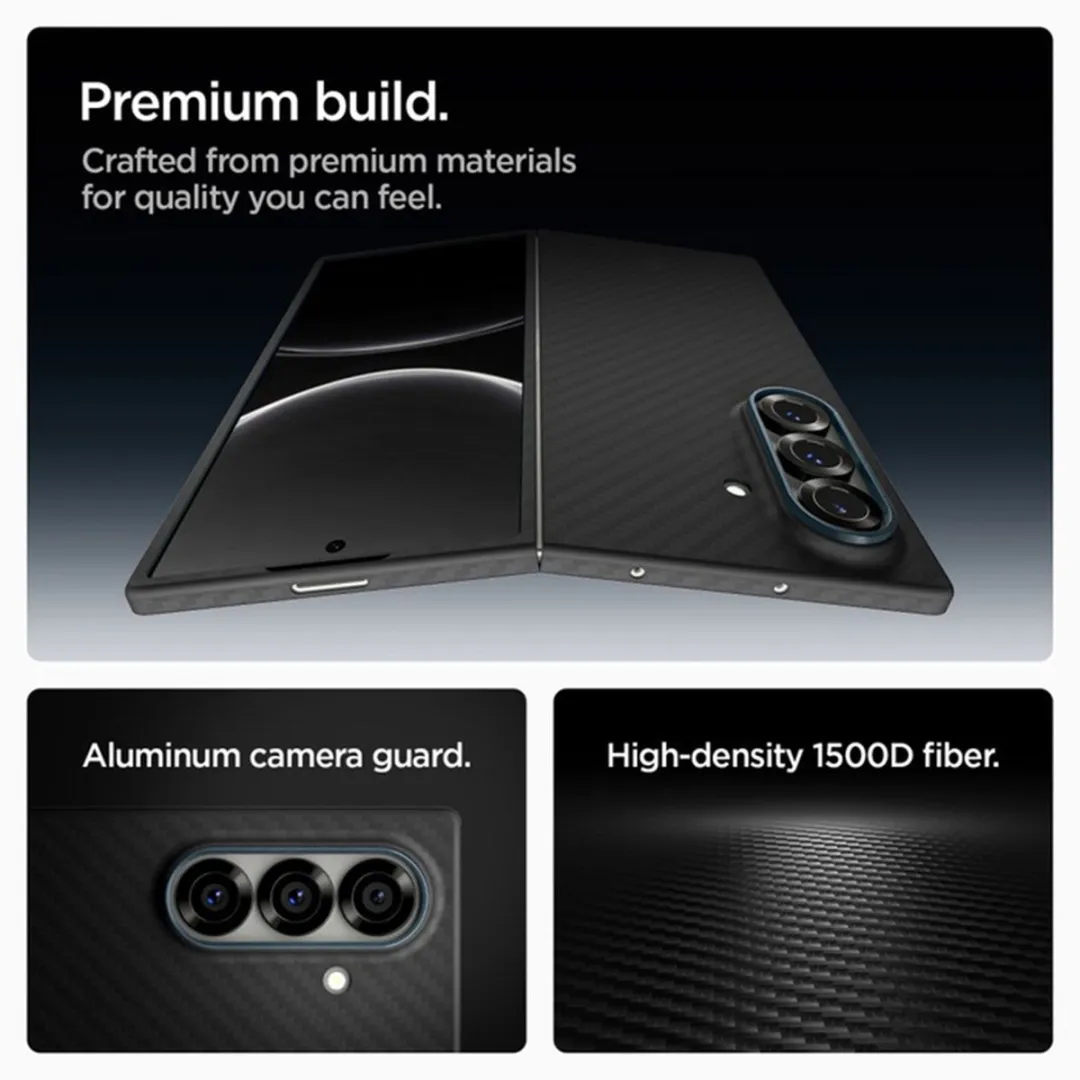 Spigen Airskin Aramide Hoesje Zwart - Samsung Galaxy Z Fold 7 Ultra