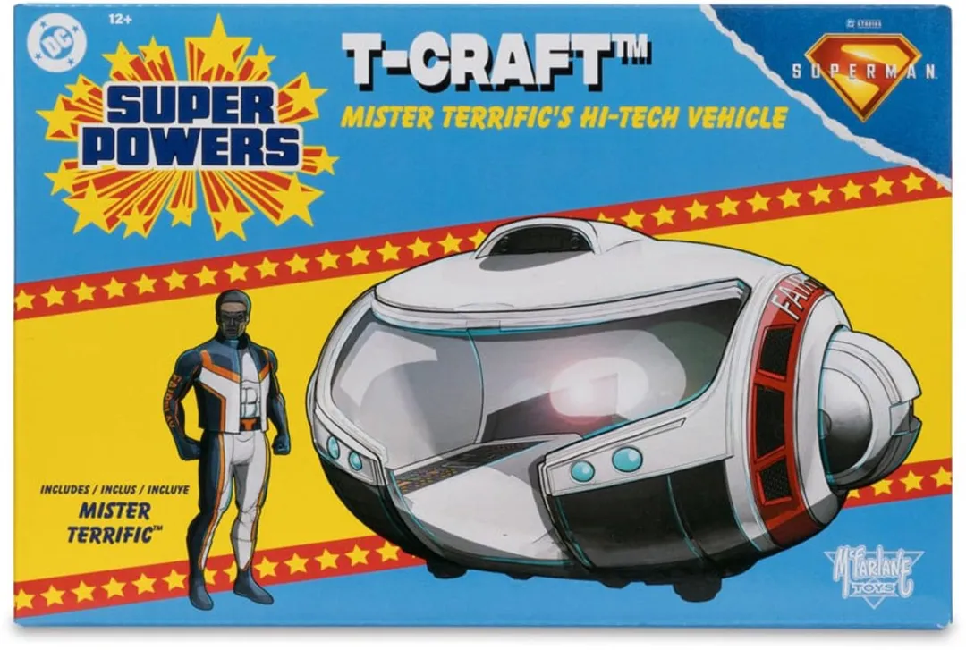 McFarlane Toys Superman 2025 Super Powers Action Figure - Mr. Terrific & T-Craft Vehicle - Multi - afbeelding 6 van 6